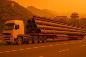 Перевозка сверхдлинных труб и балок из Китая: ошибки и решения
