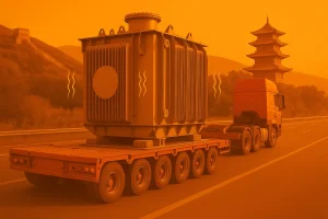 Перевозка трансформаторов и подстанций: контроль вибраций и наклона