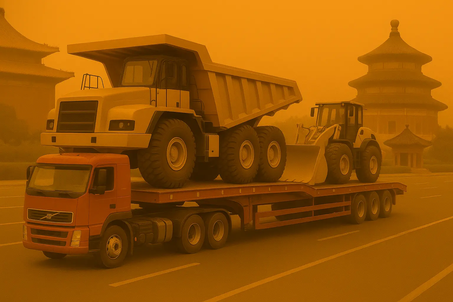 Перевозка карьерных самосвалов и фронтальных погрузчиков из Китая в Россию — кейсы и выгоды автодоставки