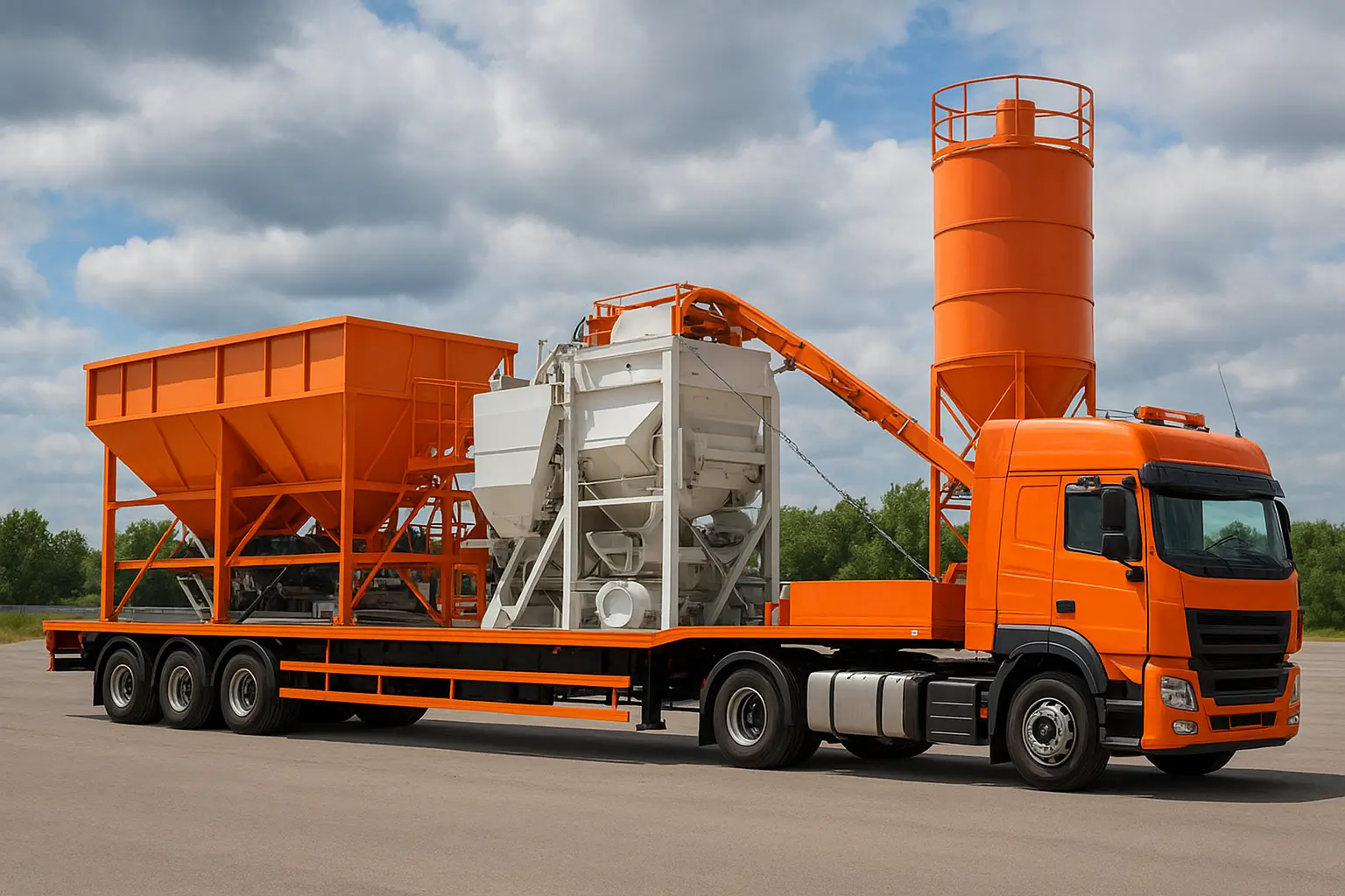 Перевозка модульных бетонных заводов из Китая