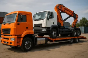 Перевозка техники из Китая с несъёмным манипулятором